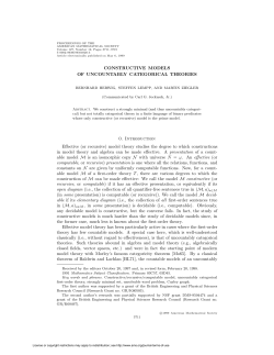 CONSTRUCTIVE MODELS OF UNCOUNTABLY CATEGORICAL