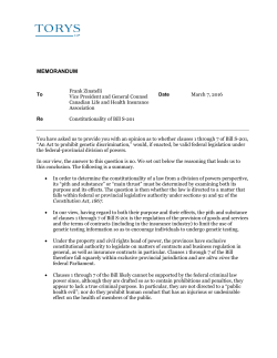 memorandum - Senate of Canada