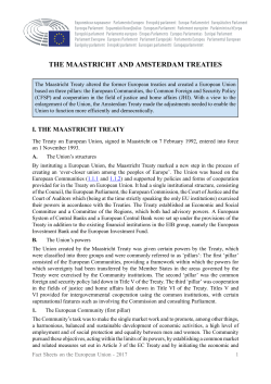 The Maastricht and Amsterdam Treaties