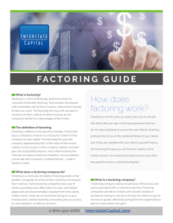 How does factoring work?