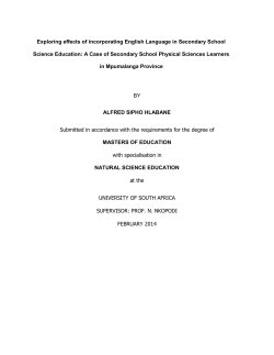 Exploring effects of incorporating English Language in Secondary