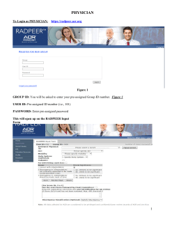 eRADPEER User Guide: Radiologist