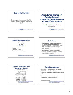 Ambulance Transport Safety Summit