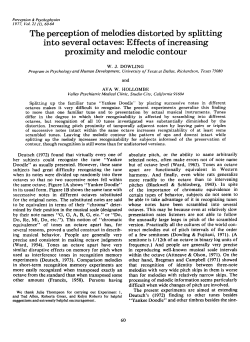 The perception of melodies distorted by splitting into several octaves