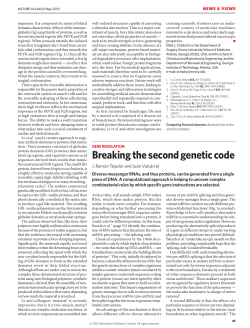 Breaking the second genetic code