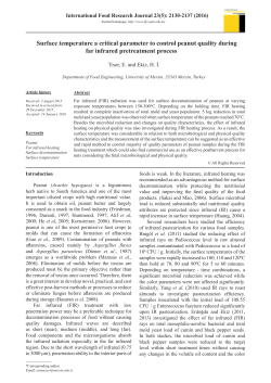 Surface temperature a critical parameter to control peanut quality