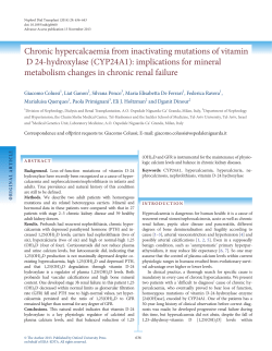 Chronic hypercalcaemia from inactivating
