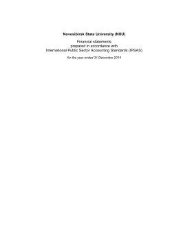 Novosibirsk State University (NSU) Financial statements prepared in