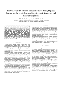 Influence of the surface conductivity of a single glass barrier on the