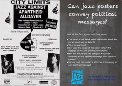Jazz Against Apartheid - National Jazz Archive