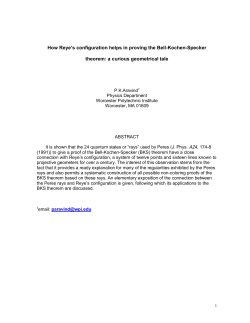 How Reye`s configuration helps in proving the