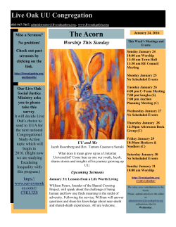 The Acorn - Live Oak Unitarian Universalist Congregation