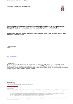 Bonding characteristics of glass seal/metallic