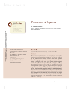 Enactments of Expertise - University of Chicago
