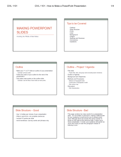 MAKING POWERPOINT SLIDES