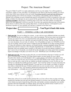 Project: The American Dream!