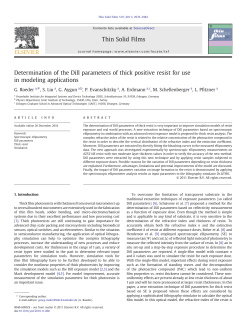 Determination of the Dill parameters of thick positive resist for use in