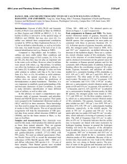 Raman, MIR, and NIR Spectroscopic Study of Calcium Sulfates