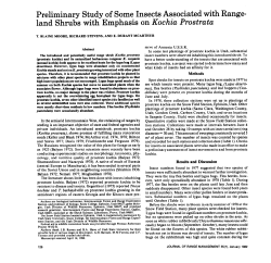 Preliminary Study of Some Insects Associated with Range
