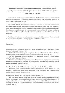 The notions of information/noise, communication/meaning, author