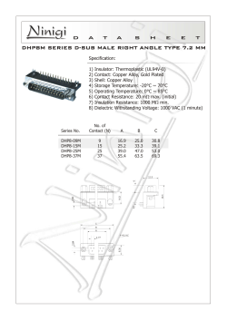 dhp8m series d-sub male right angle type 7.2 mm