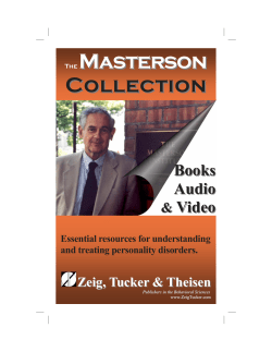 Masterson Brochure II - The International Masterson Institute