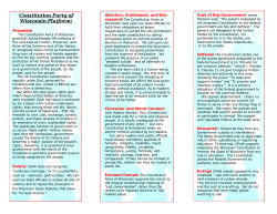 Constitution Party of Wisconsin Platform: