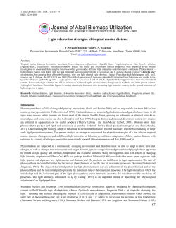 67 Light adaptation strategies of tropical marine diatoms