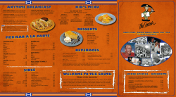 Full Menu - The South Restaurant