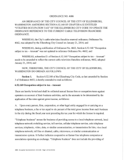 Occupation Tax Amendment 6.52.160
