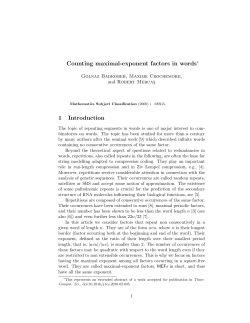 Counting maximal-exponent factors in words - F.M.I.
