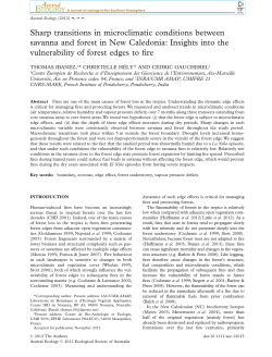 Sharp transitions in microclimatic conditions between savanna and