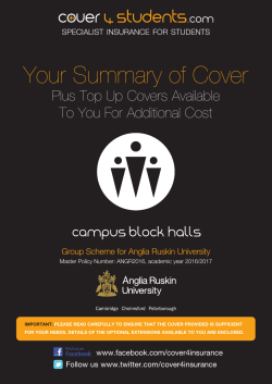 Student possessions insurance leaflet