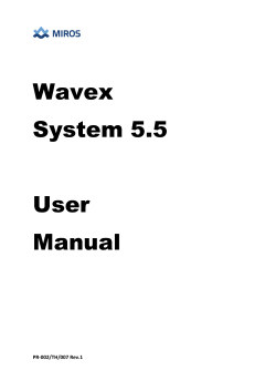 Wavex 5.5 User Manual