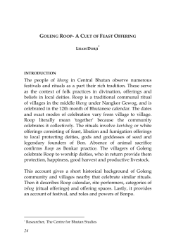 Goleng Roop - Centre for Bhutan Studies