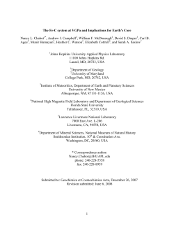 1 The Fe-C system at 5 GPa and Implications for Earth`s Core Nancy