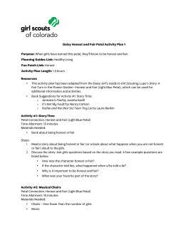 Daisy Honest and Fair Petal Activity Plan 1 Purpose