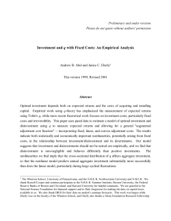 Investment and q with Fixed Costs: An Empirical Analysis