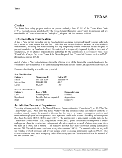 TEXAS - Association of State Dam Safety Officials