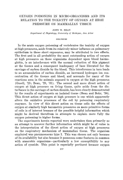 OXYGEN POISONING IN MICRO-ORGANISMS AND