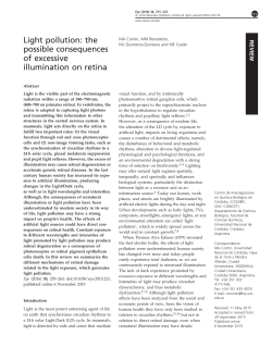 Light pollution: the possible consequences of excessive illumination