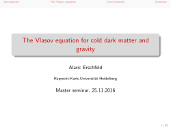 The Vlasov equation for cold dark matter and gravity