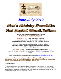 June-July 2012 - Ironmen - First Baptist Church of Salinas