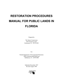 restoration procedures manual for public lands in florida