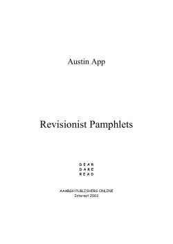 Revisionist Pamphlets