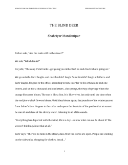 the blind deer - Association for the Study of Persian Literature