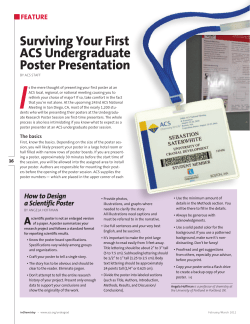 Surviving Your First ACS Undergraduate Poster Presentation