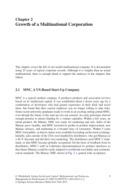 Growth of a Multinational Corporation
