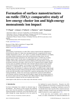Formation of surface nanostructures on rutile (TiO2)