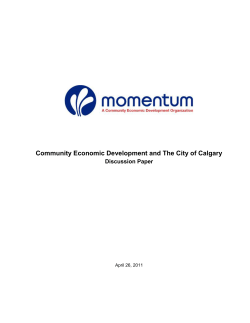 Community Economic Development and The City of